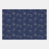 〔占星術の〕十二宮図のシンボルや象徴星、星座 ラッピングペーパーシート (正面3)