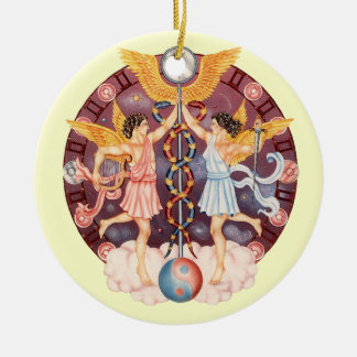 (占星術の)十二宮図のジェミニ-それをカスタマイズ! セラミックオーナメント