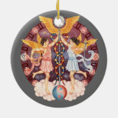 (占星術の)十二宮図のジェミニ-それをカスタマイズ! セラミックオーナメント (裏面)