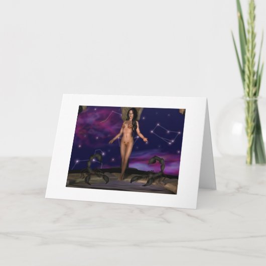 (占星術の)十二宮図のハッピーバースデーの~の蠍座 カード (正面)