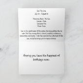 (占星術の)十二宮図のハッピーバースデーの~レオ カード (内部)