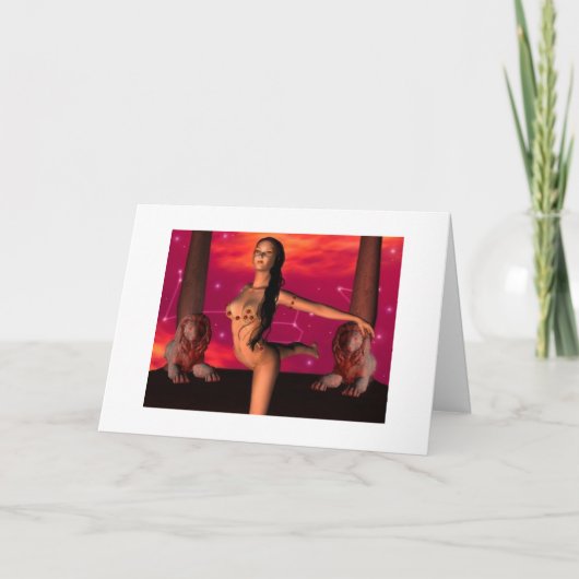 (占星術の)十二宮図のハッピーバースデーの~レオ カード (正面)