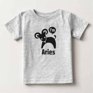 (占星術の)十二宮図のベビーのティー牡羊座 ベビーTシャツ