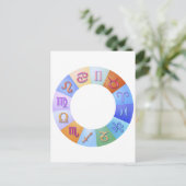 (占星術の)十二宮図のリング ポストカード (スタンド正面)