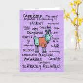 (占星術の)十二宮図の単語カード-山羊座 カード (黄色い花)