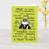 (占星術の)十二宮図の単語カード- 《星座》乙女座 カード (黄色い花)