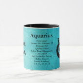 (占星術の)十二宮図の占星術の占星術の印のアクエリアスのマグ マグカップ (中央)