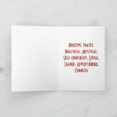 (占星術の)十二宮図の印との蠍座の10月11月の誕生日 カード (内部)