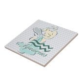 (占星術の)十二宮図の印のアクエリアスの記号 タイル (側面)