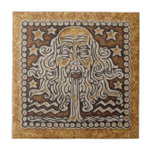 (占星術の)十二宮図の印のアクエリアス タイル (正面)