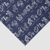 (占星術の)十二宮図の印のティッシュペーパー(青い) 薄葉紙 (詳細)