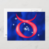 (占星術の)十二宮図の印のトーラス ポストカード (正面/裏面)