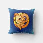 (占星術の)十二宮図の印の牡羊座 クッション (正面)