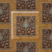 (占星術の)十二宮図の印の蠍座 ファブリック (タイル)