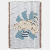 (占星術の)十二宮図の印の《星座》乙女座の記号 スローブランケット (正面縦)