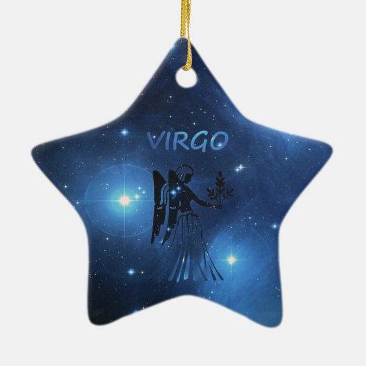 (占星術の)十二宮図の印の《星座》乙女座 セラミックオーナメント (裏面)