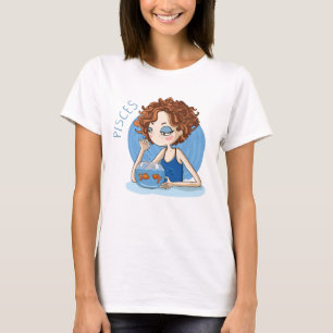 (占星術の)十二宮図の印-魚類- 2月19 - 3月20日 Tシャツ