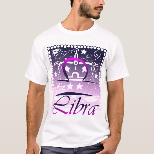 (占星術の)十二宮図の天秤座のワイシャツ Tシャツ (正面)