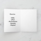 (占星術の)十二宮図の女の子の挨拶状-アクエリアス カード (内部)