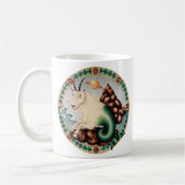 (占星術の)十二宮図の山羊座 コーヒーマグカップ (左)