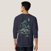 (占星術の)十二宮図の戦士: オンドリの年、戦士は支持します スウェットシャツ (裏面フル)