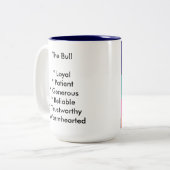 (占星術の)十二宮図の日曜日のマグ-トーラス ツートーンマグカップ (正面左)