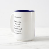 (占星術の)十二宮図の日曜日のマグ-蠍座 ツートーンマグカップ (正面左)