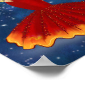 〔占星術の〕十二宮図の牡羊座の女神の青い天体 ポスター (角)