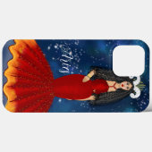 〔占星術の〕十二宮図の牡羊座の女神の青い天体 Case-Mate iPhoneケース (裏面 (横))