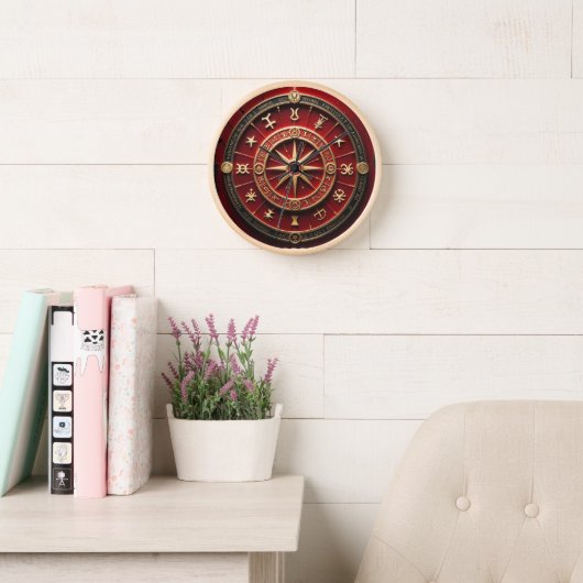 「〔占星術の〕十二宮図の禁令」 壁時計 (読書スペース)