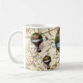 (占星術の)十二宮図の空の熱気の気球はあなたの名前を加えます コーヒーマグカップ (左)