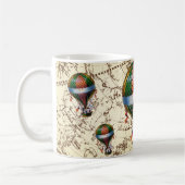 (占星術の)十二宮図の空旅行はえの熱気の気球 コーヒーマグカップ (左)