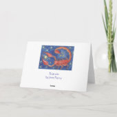 (占星術の)十二宮図の蠍座の「ハッピーバースデー」カード白いボーダー カード (裏面)