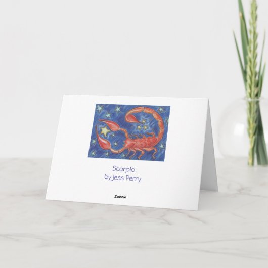 (占星術の)十二宮図の蠍座の「ハッピーバースデー」カード白いボーダー カード (裏面)