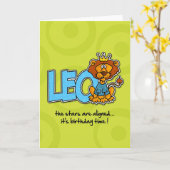 (占星術の)十二宮図の誕生日-レオ カード (黄色い花)