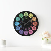 (占星術の)十二宮図の車輪のカラフルな占星術は宇宙に署名します ラージ壁時計 (ホーム)