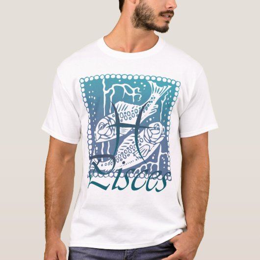 (占星術の)十二宮図の魚類のワイシャツ Tシャツ (正面)