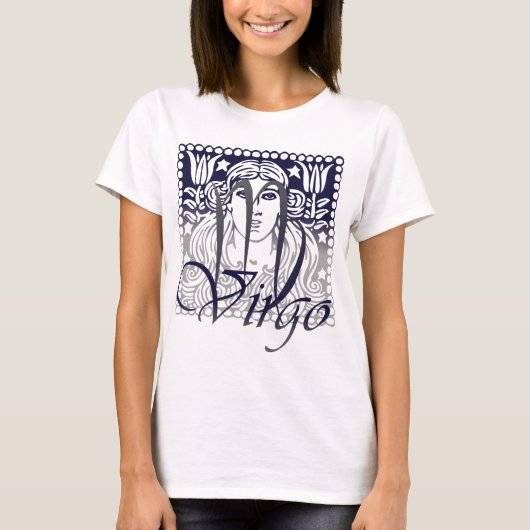 (占星術の)十二宮図の《星座》乙女座の上 Tシャツ (正面)