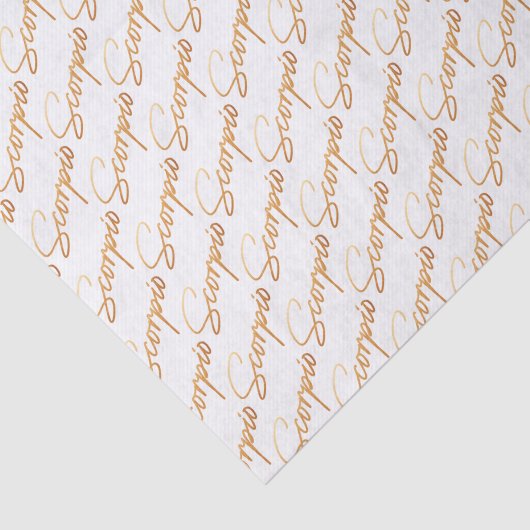 (占星術の)十二宮図の"蠍座"の金ゴールドの原稿のティッシュペーパー 薄葉紙 (詳細)