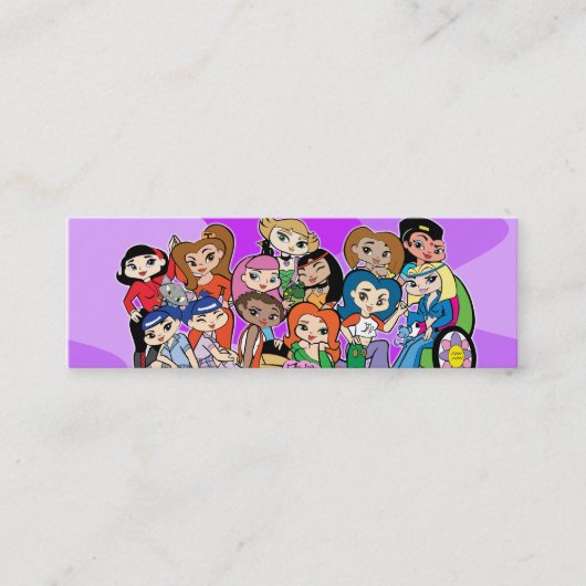 (占星術の)十二宮図のGirlzのグループのプロフィールカード スキニー名刺 (正面)