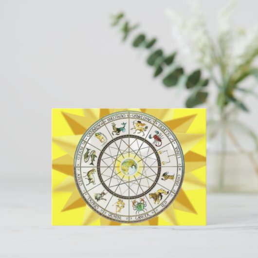 〔占星術の〕十二宮図はがき ポストカード (スタンド正面)