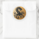 〔占星術の〕十二宮図アカデミーのシール ラウンドシール (バッグ)