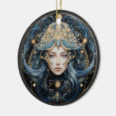 〔占星術の〕十二宮図アクアリパーソナライズされたウス星占オーナメント セラミックオーナメント (左)