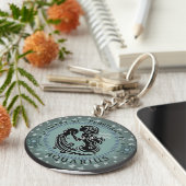 〔占星術の〕十二宮図アクエリアス キーホルダー (側面)