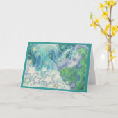 〔占星術の〕十二宮図アクエリウス挨拶カード カード (黄色い花)