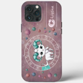 〔占星術の〕十二宮図アリーかわいいキャットホイール星占い Case-Mate iPhoneケース (裏面)