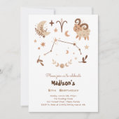 〔占星術の〕十二宮図アリ子供の誕生日 招待状 (正面)