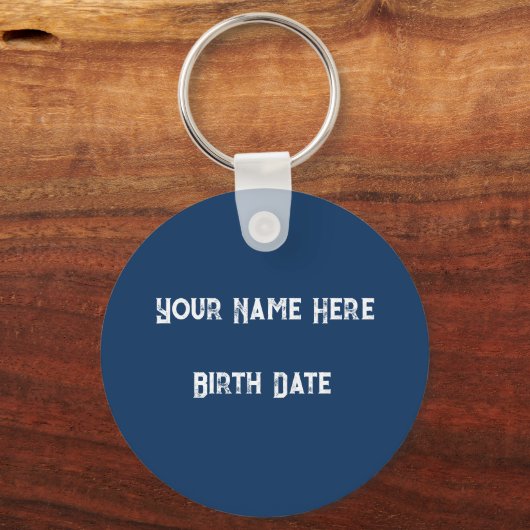 〔占星術の〕十二宮図カスタマイズ山羊座名、日付 キーホルダー (裏面)