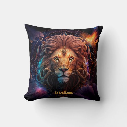 〔占星術の〕十二宮図カスタムレオ占星術ファンタジーサンサイン クッション (正面)