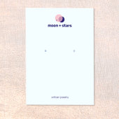 〔占星術の〕十二宮図クレセントムーンイヤリングジュエリーディスプレイ 名刺